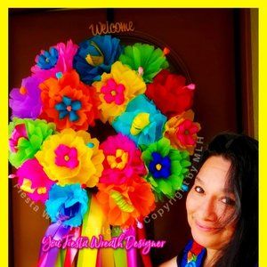 Beautiful Front Door Wreath Make Your Friend Smile, Birthday, Celebration